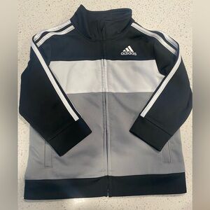 adidas Kids 18months Black and Gray lightweight zip up Jacket